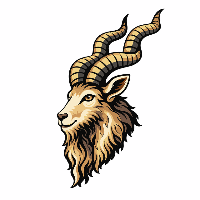 Free markhor goat mountain illustration