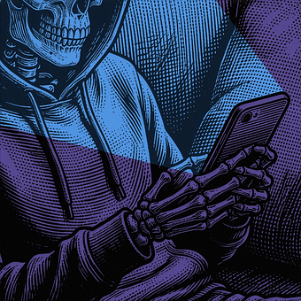 Free Iphone Doomscrolling illustration and picture