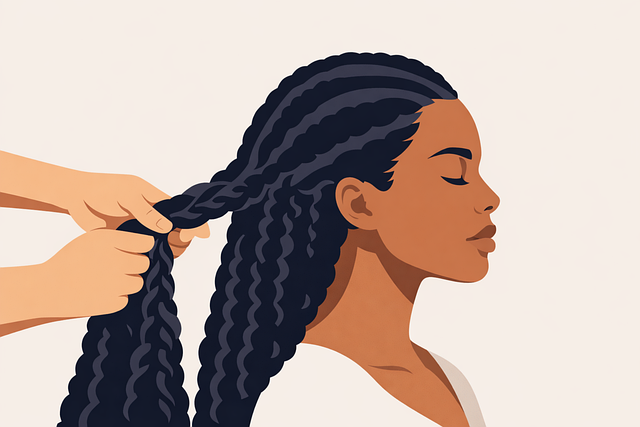 Free braids african hairstyle hair care vector