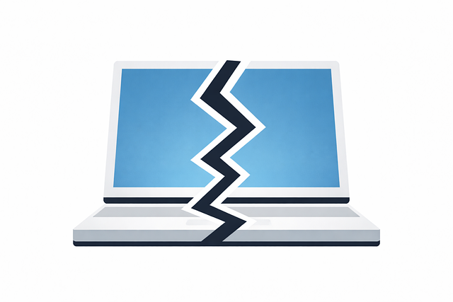 Free broken laptop system failure computer crash vector