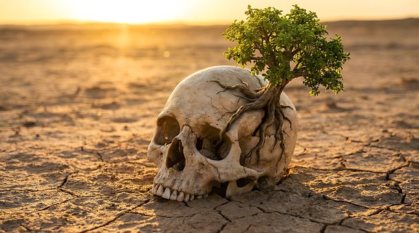 Leben Und Tod, Menschlicher Schädel