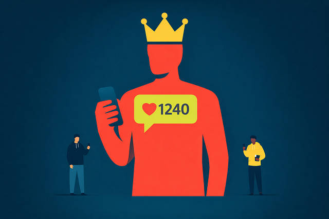 Free social media likes influence vector