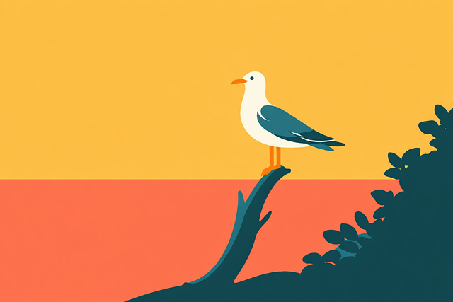 Free seagull bird ocean vector