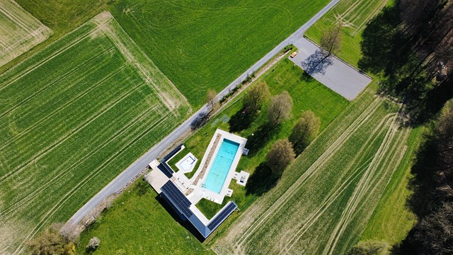 Free Aerial View Swimming Pool photo and picture