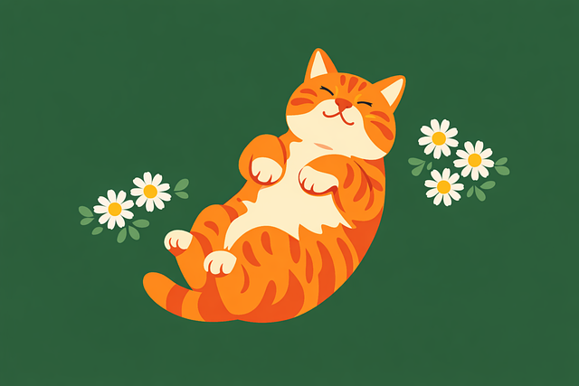 Free cat relaxing cat cute cat vector