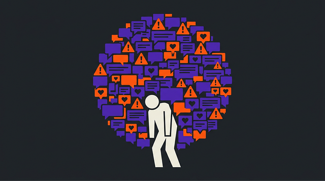 Free social media overload notifications vector
