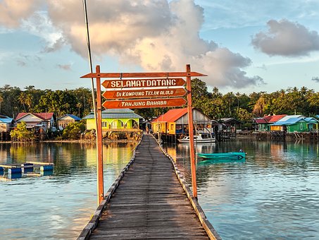 Indonesien, Maratua, Fiskerihavn