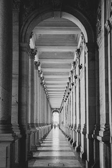 Arcade, Architecture, Columns, Corridor