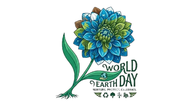 Tag Der Erde, Zeichnung, Blume, Erde