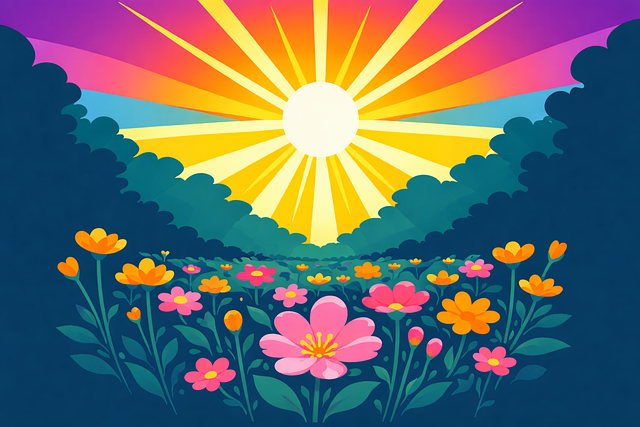 Frühling, Sonnenaufgang