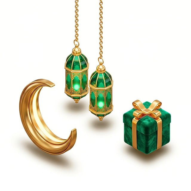 Ramadan, Eid, Laterne, Gold, Halbmond
