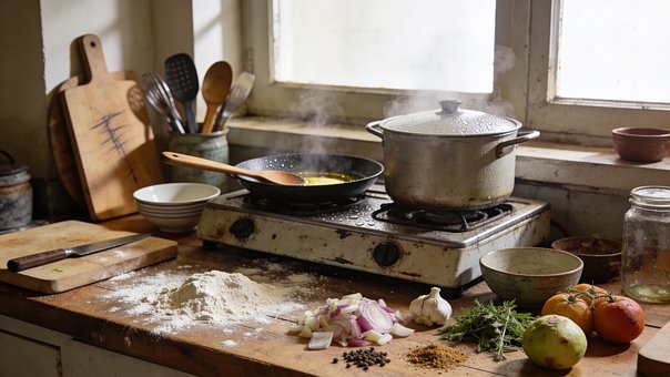 Free Home Cooking Real Kitchen photo and picture