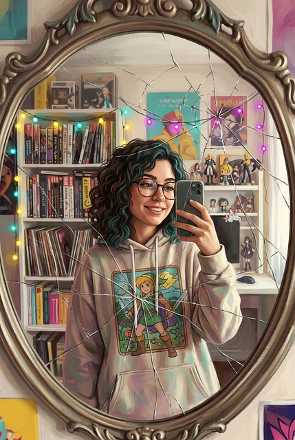 Selfie, Knust Spejl, Gamer, Link, Zelda