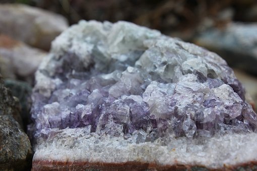Roca, Amatista, Cristal, Rock, Belleza