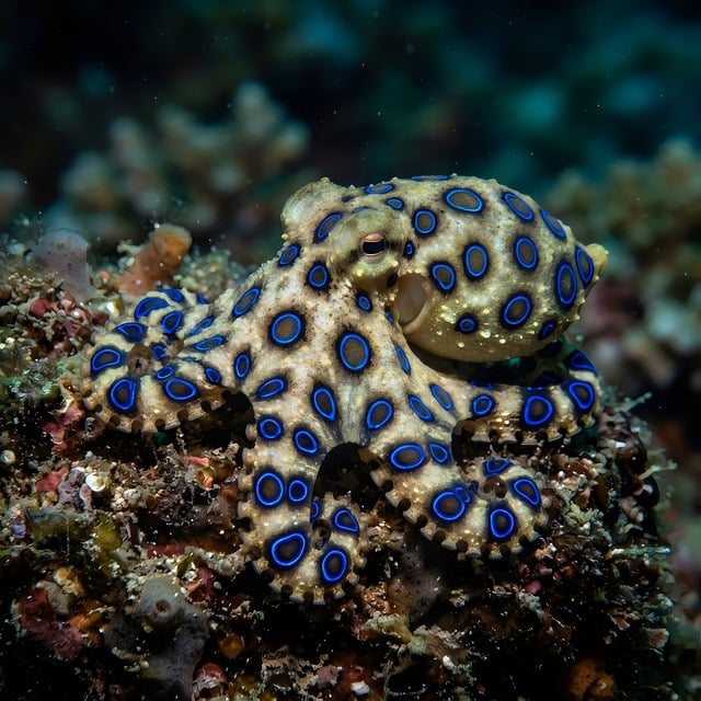 Free Octopus Blue Rings photo and picture
