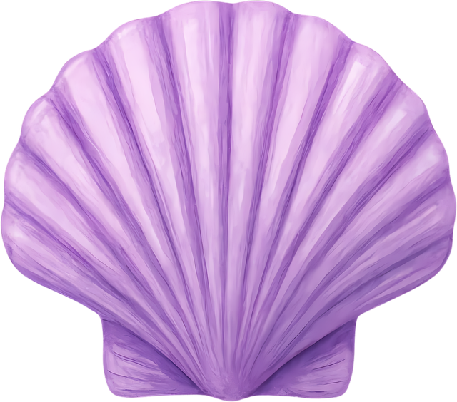 Free purple seashell scallop shell ocean shell illustration