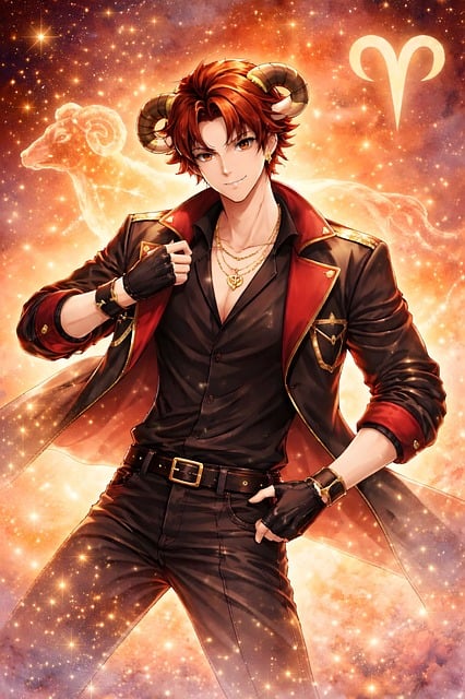 Free man portrait aries illustration