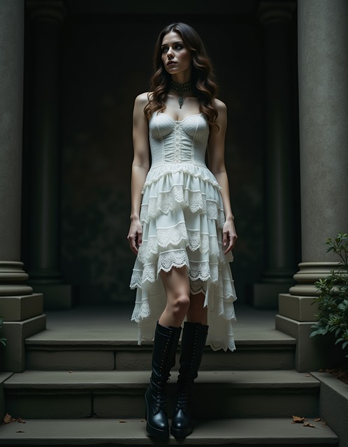 Free Woman White Dress illustration and picture