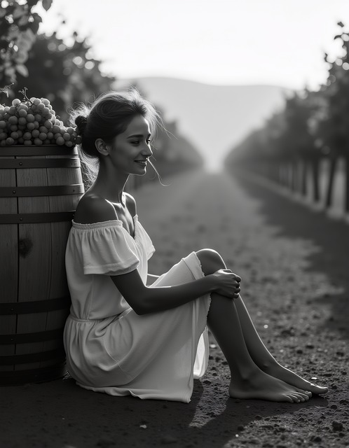 Free Woman Vineyard illustration and picture