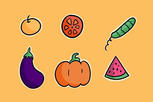 Free stickers yellow background illustration