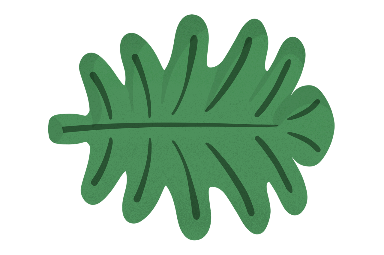 Free leaf green symmetrical illustration