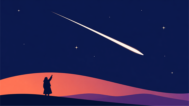 Free shooting star night sky space illustration