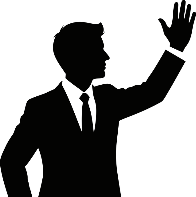 Free man silhouette suit vector