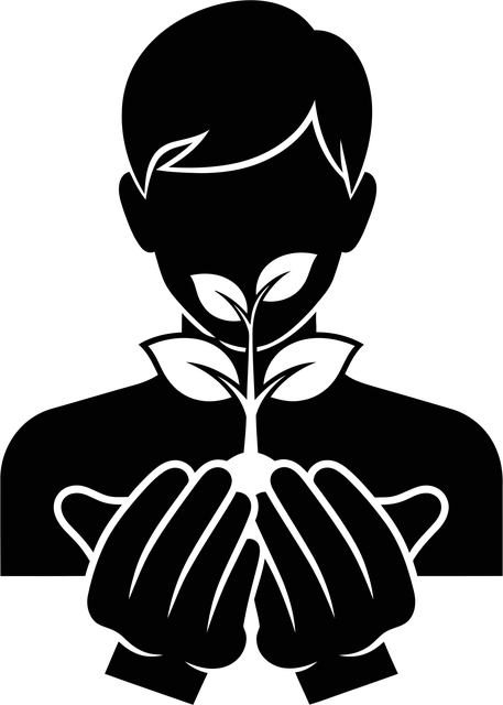 Free person hands plant vector