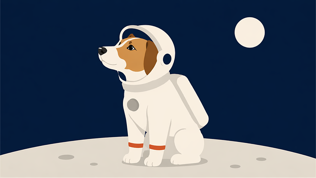 Free dog astronaut space vector