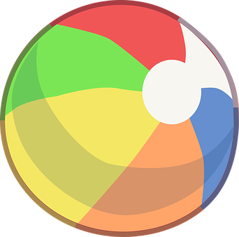 Free Beach Ball Cartoon vector and picture