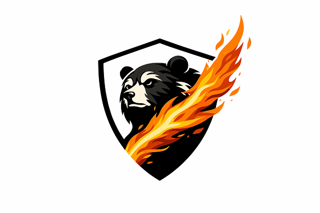 Bjørn, Flamme, Skjold, Brann, Maskot