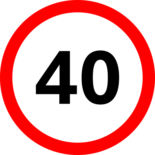 Verkeer, Bord, Limiet, Snelheid, Veertig