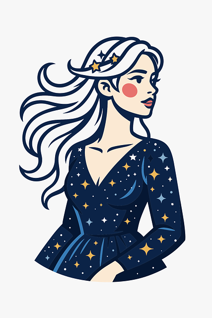 Free woman star blue vector
