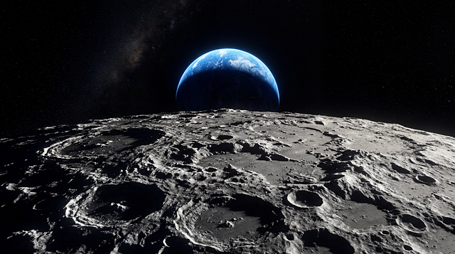Free earth moon craters illustration