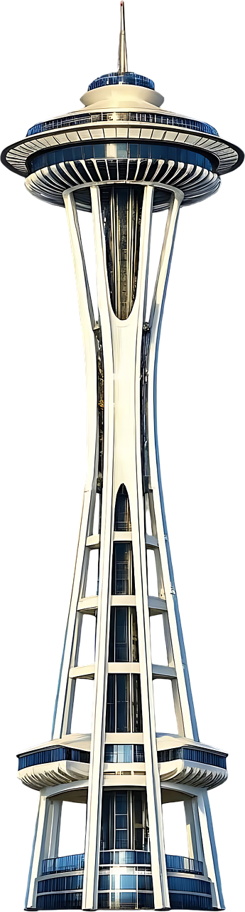Download free HD stock image of Space Needle Seattle Free space needle Seattle Washington illustration
