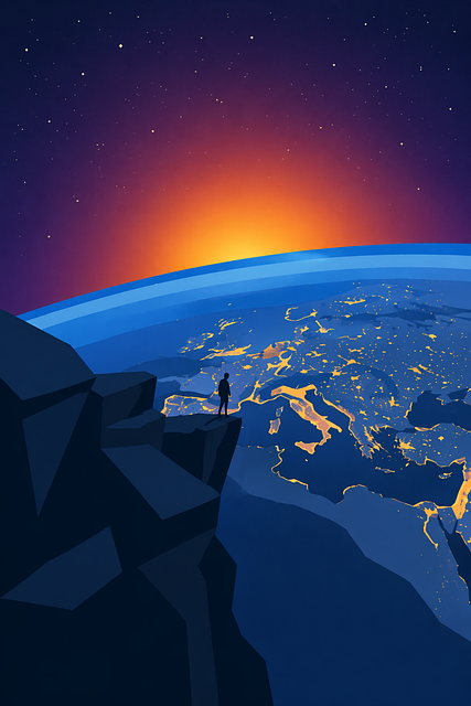 Free earth space sunrise illustration