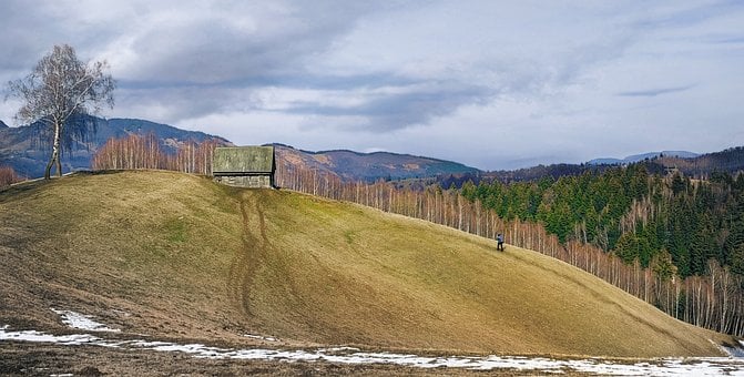 Krajina, Příroda, Bouda, Kopec, Hora