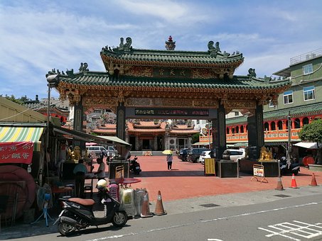 Tempel, Asiatisch, Architektur, Tor