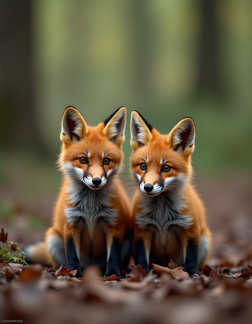 Free Foxes Forest illustration and picture