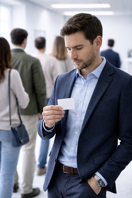 Free man suit business card illustration