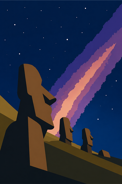 Free moai easter island location vector