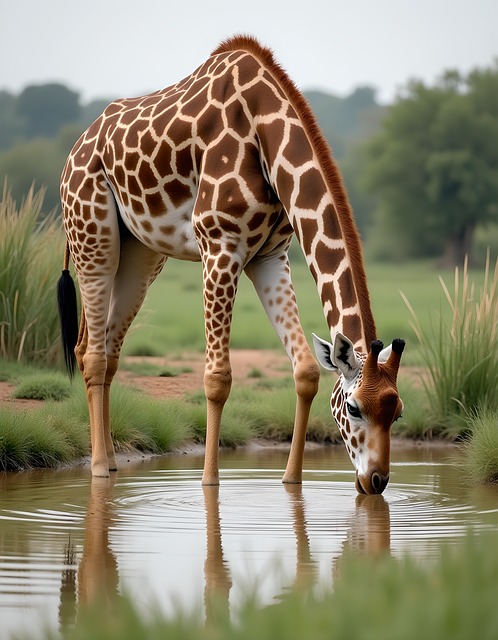 Free Giraffe Wildlife illustration and picture