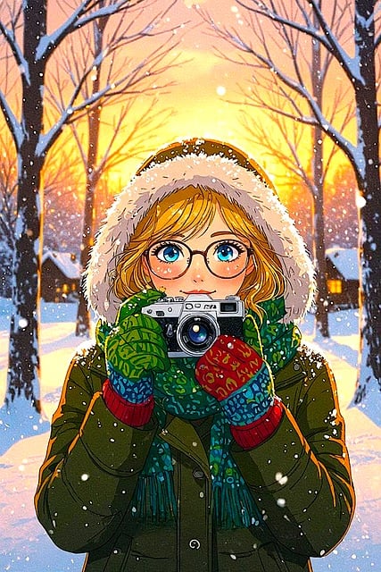 Anime, Fotografi, Pige, Skov, Vinter