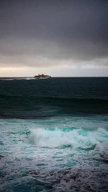Boot, Meer, Wellen, Wasser, Winter