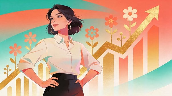 Crescimento, Flores, Sucesso, Gráfico