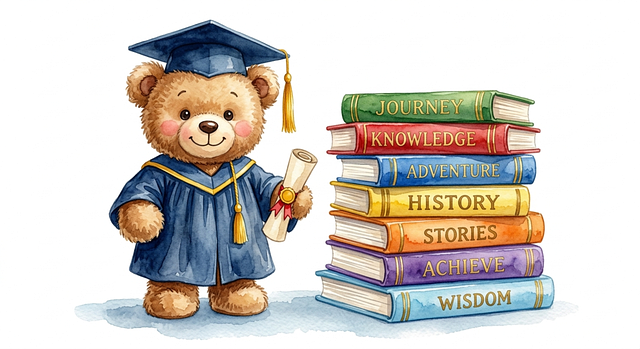 Free teddy bear watercolor books illustration