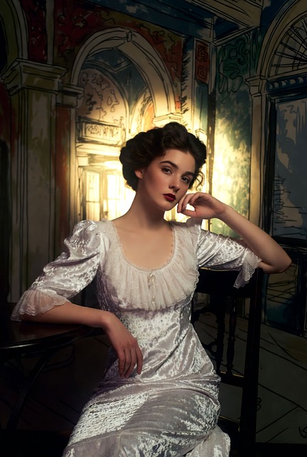 Žena, Vintage, Móda, Pózování, Elegantní