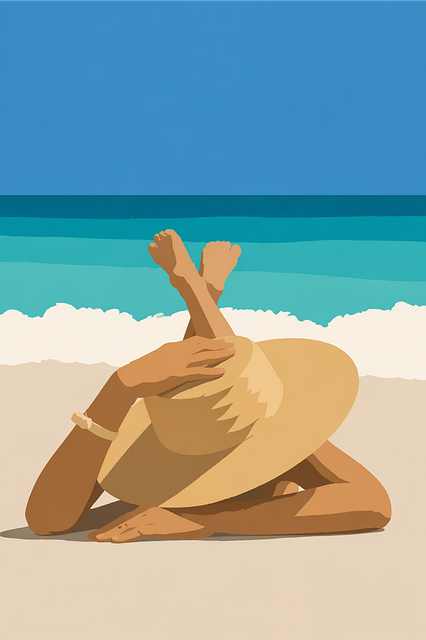 Playa, Verano, Relajación, Mujer