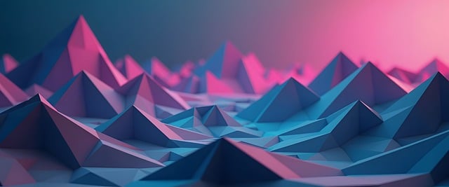 Free low poly landscape geometric mountains abstract terrain illustration