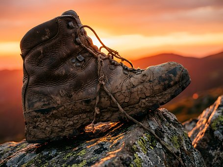 Leren Laars, Zonsondergang, Modder